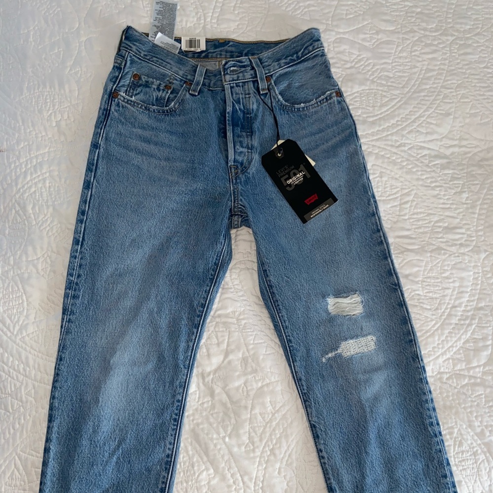 Levi's 501 Original Cropped High Rise Jeans